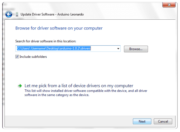 Arduino Driver Folder