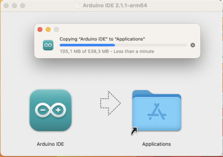Copy Arduino IDE vào Application trên MacOS